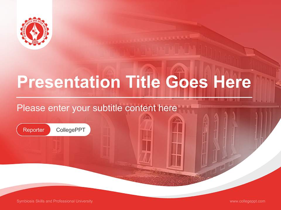 Symbiosis Skills and Professional University Lecture Sharing and Networking Event PPT Template4:3 ratio PPT effect preview image4