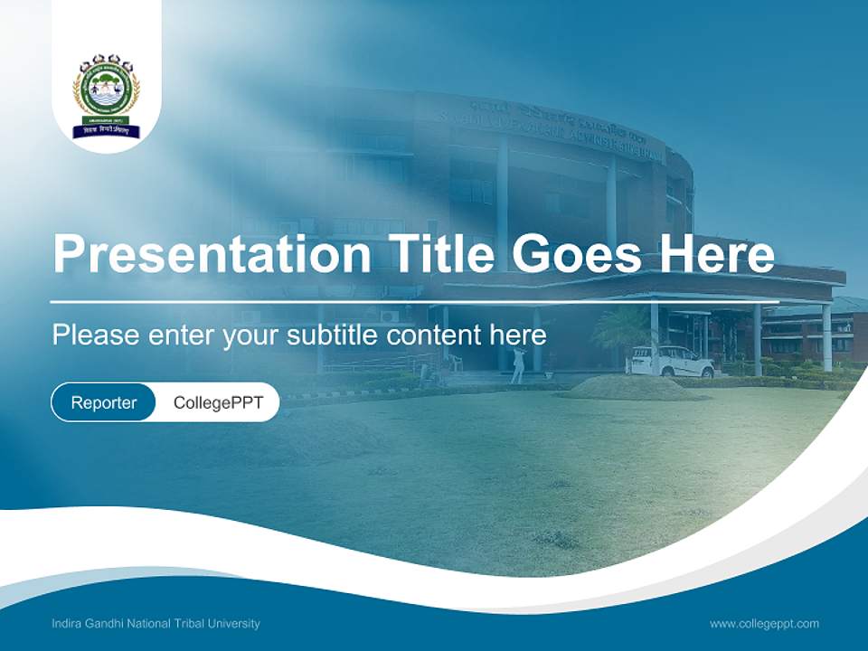 Indira Gandhi National Tribal University Lecture Sharing and Networking Event PPT Template4:3 ratio PPT effect preview image4