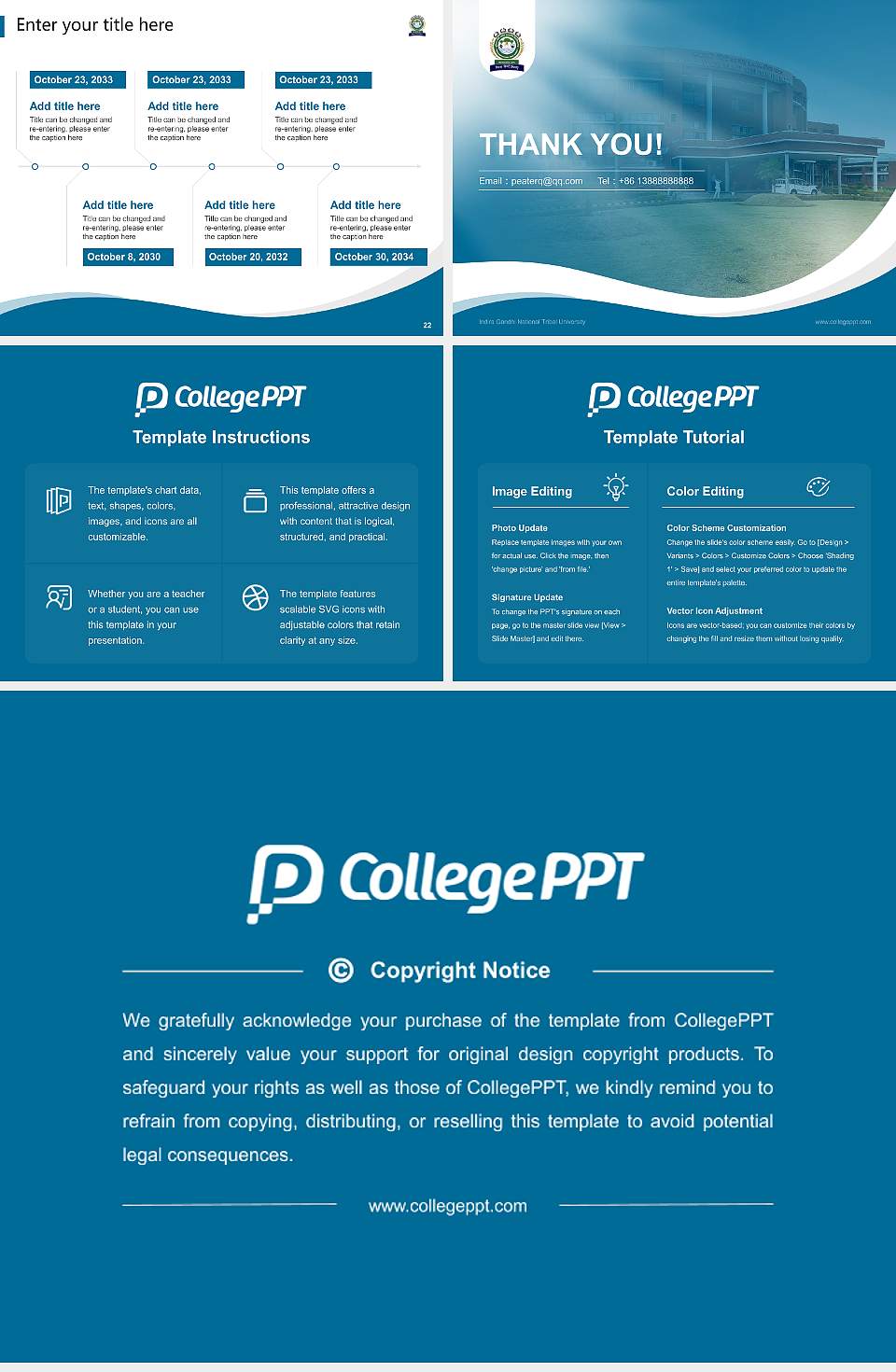 Indira Gandhi National Tribal University Lecture Sharing and Networking Event PPT Template4:3 ratio PPT effect preview image4