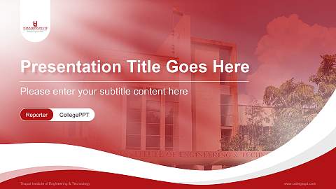 Thapar Institute of Engineering & Technology Lecture Sharing and Networking Event PPT Template