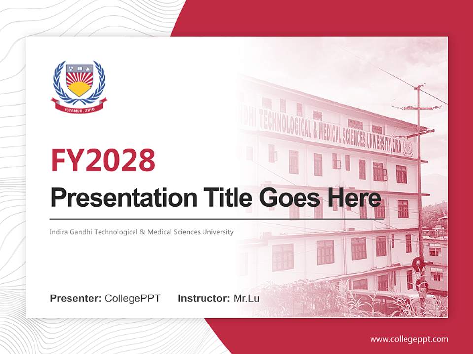Indira Gandhi Technological & Medical Sciences University Academic Presentation/Research Findings Report PPT Template4:3 ratio PPT effect preview image5