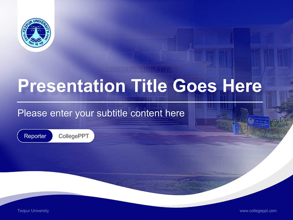 Tezpur University Lecture Sharing and Networking Event PPT Template4:3 ratio PPT effect preview image4