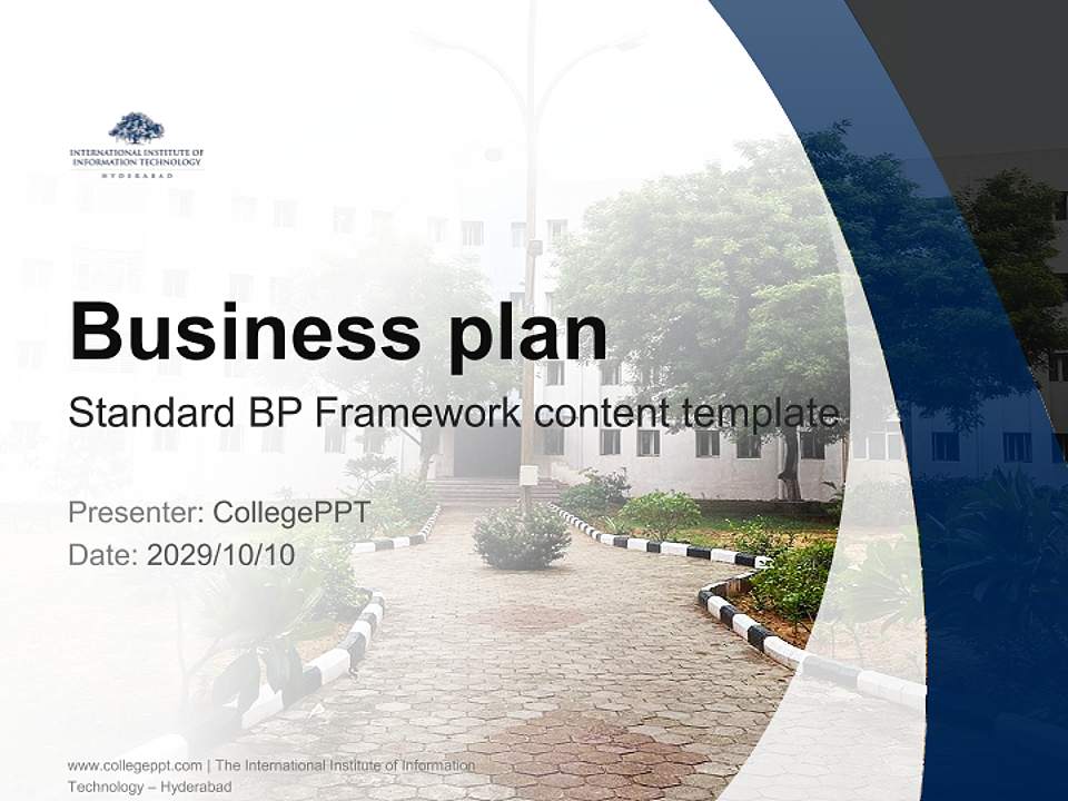 The International Institute of Information Technology – Hyderabad Competition/Entrepreneurship Contest PPT Template4:3 ratio PPT effect preview image9