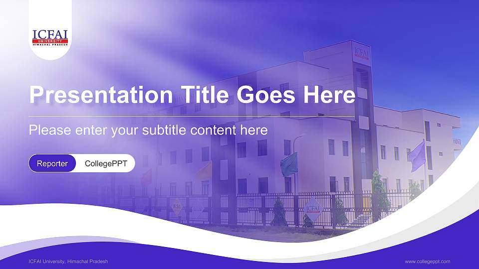 ICFAI University, Himachal Pradesh Lecture Sharing and Networking Event PPT Template16:9 ratio PPT effect preview image