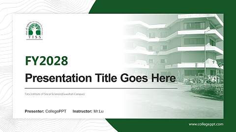 Tata Institute of Social Sciences(Guwahati Campus) Academic Presentation/Research Findings Report PPT Template