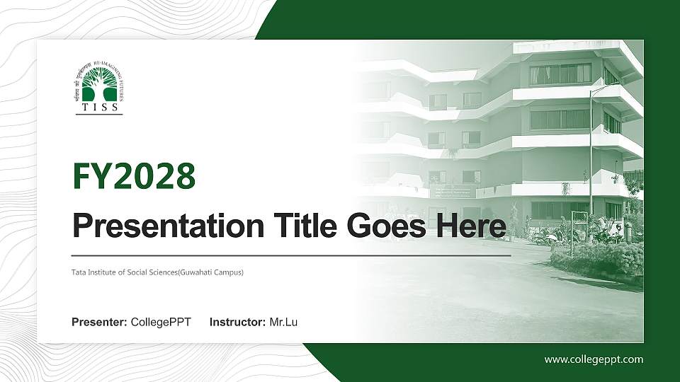 Tata Institute of Social Sciences(Guwahati Campus) Academic Presentation/Research Findings Report PPT Template16:9 ratio PPT effect preview image
