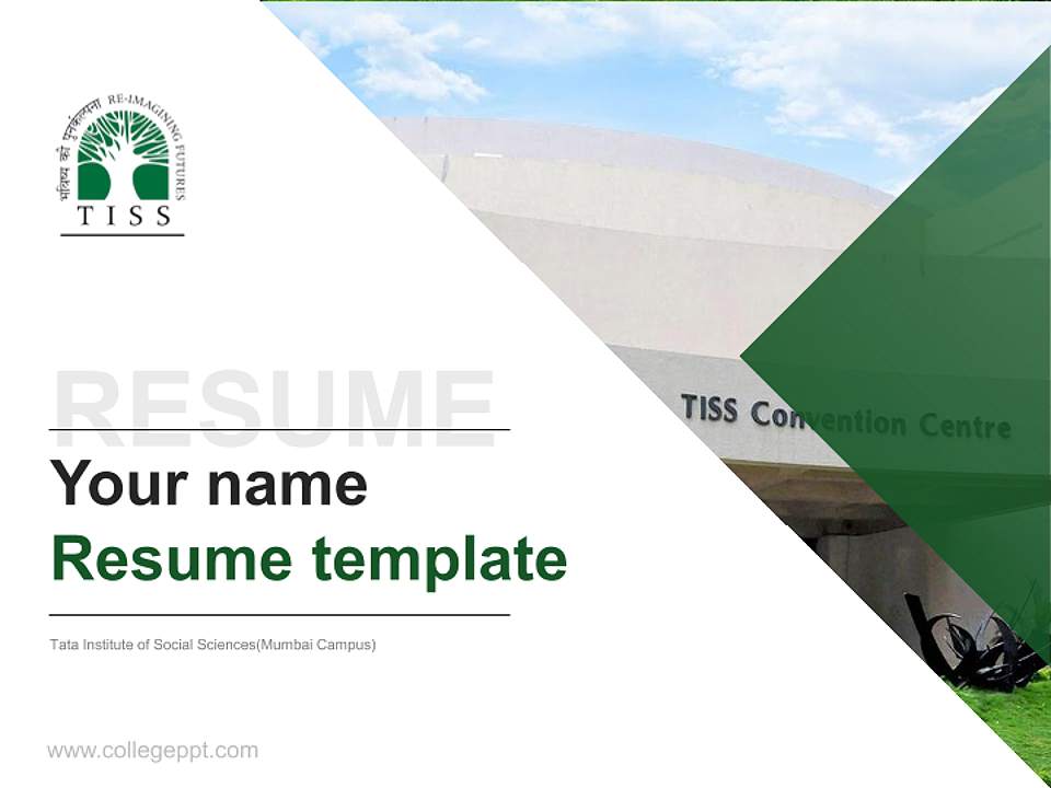 Tata Institute of Social Sciences(Mumbai Campus) Resume PPT Template4:3 ratio PPT effect preview image5