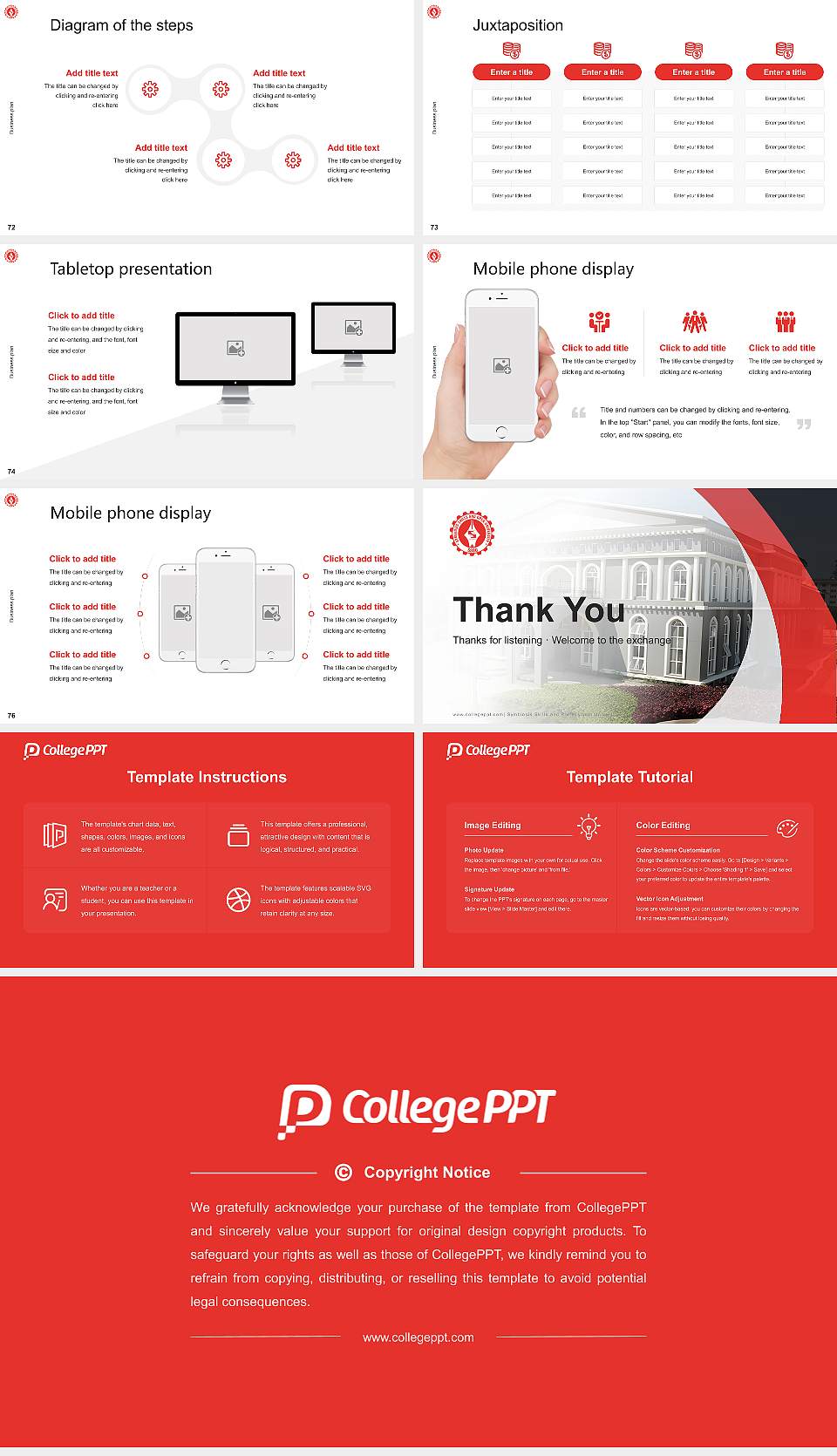 Symbiosis Skills and Professional University Competition/Entrepreneurship Contest PPT Template16:9 ratio PPT effect preview image9