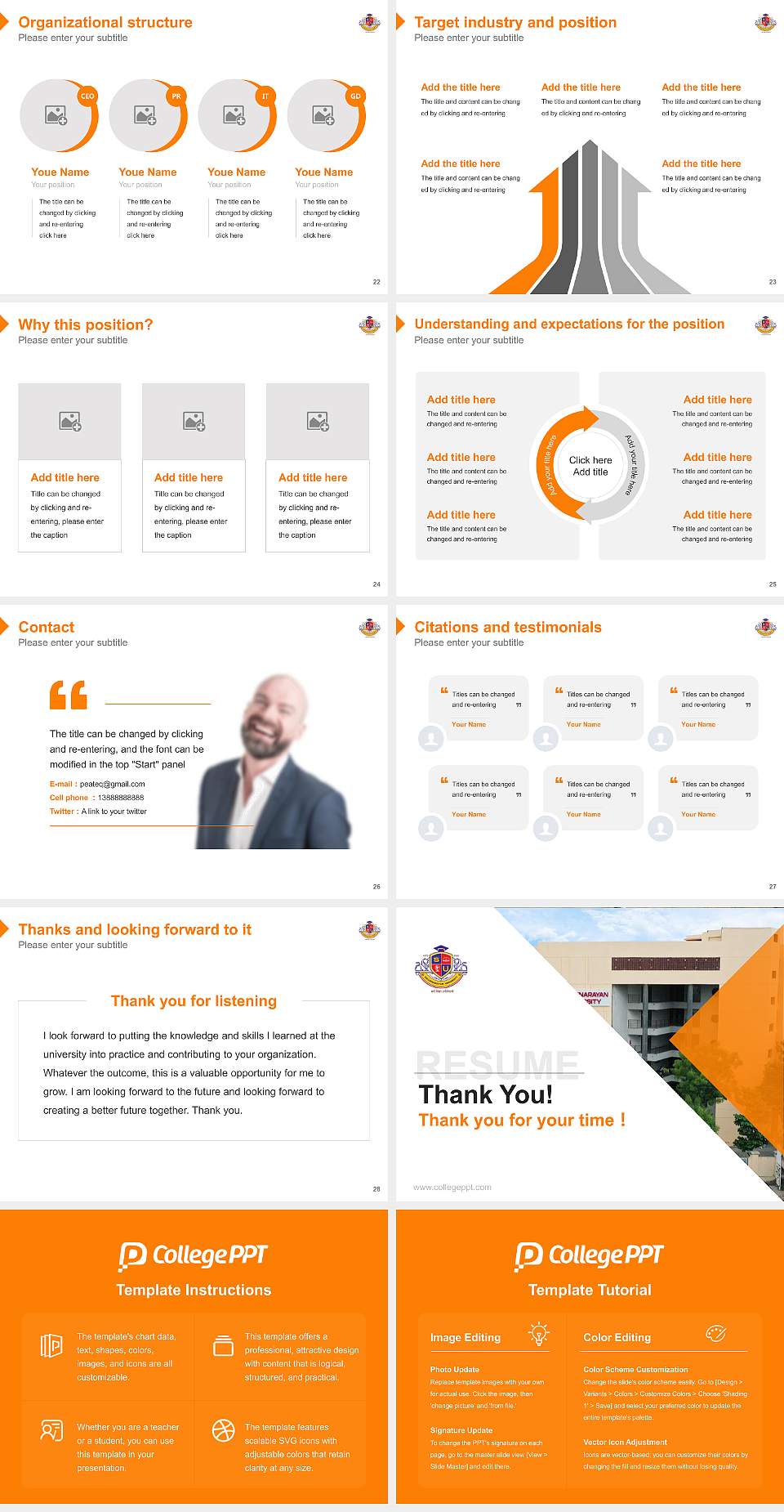 Swaminarayan University Resume PPT Template4:3 ratio PPT effect preview image4