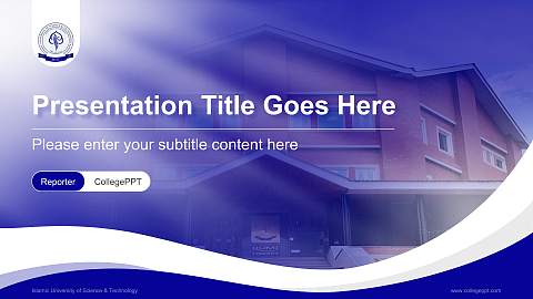 Islamic University of Science & Technology Lecture Sharing and Networking Event PPT Template