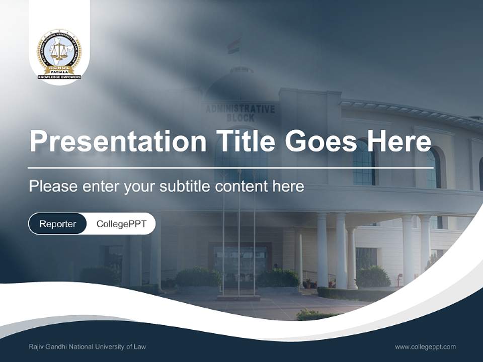 Rajiv Gandhi National University of Law Lecture Sharing and Networking Event PPT Template4:3 ratio PPT effect preview image4