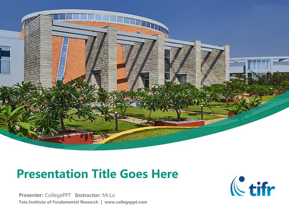 Tata Institute of Fundamental Research Course/Courseware Creation PPT Template4:3 ratio PPT effect preview image5