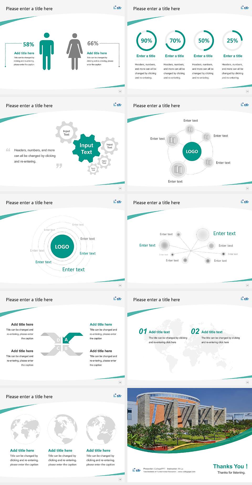 Tata Institute of Fundamental Research Course/Courseware Creation PPT Template4:3 ratio PPT effect preview image4