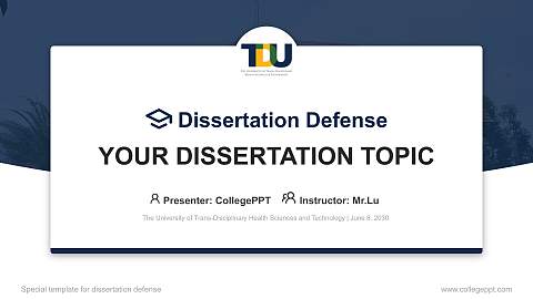 The University of Trans-Disciplinary Health Sciences and Technology Graduation Thesis Defense PPT Template