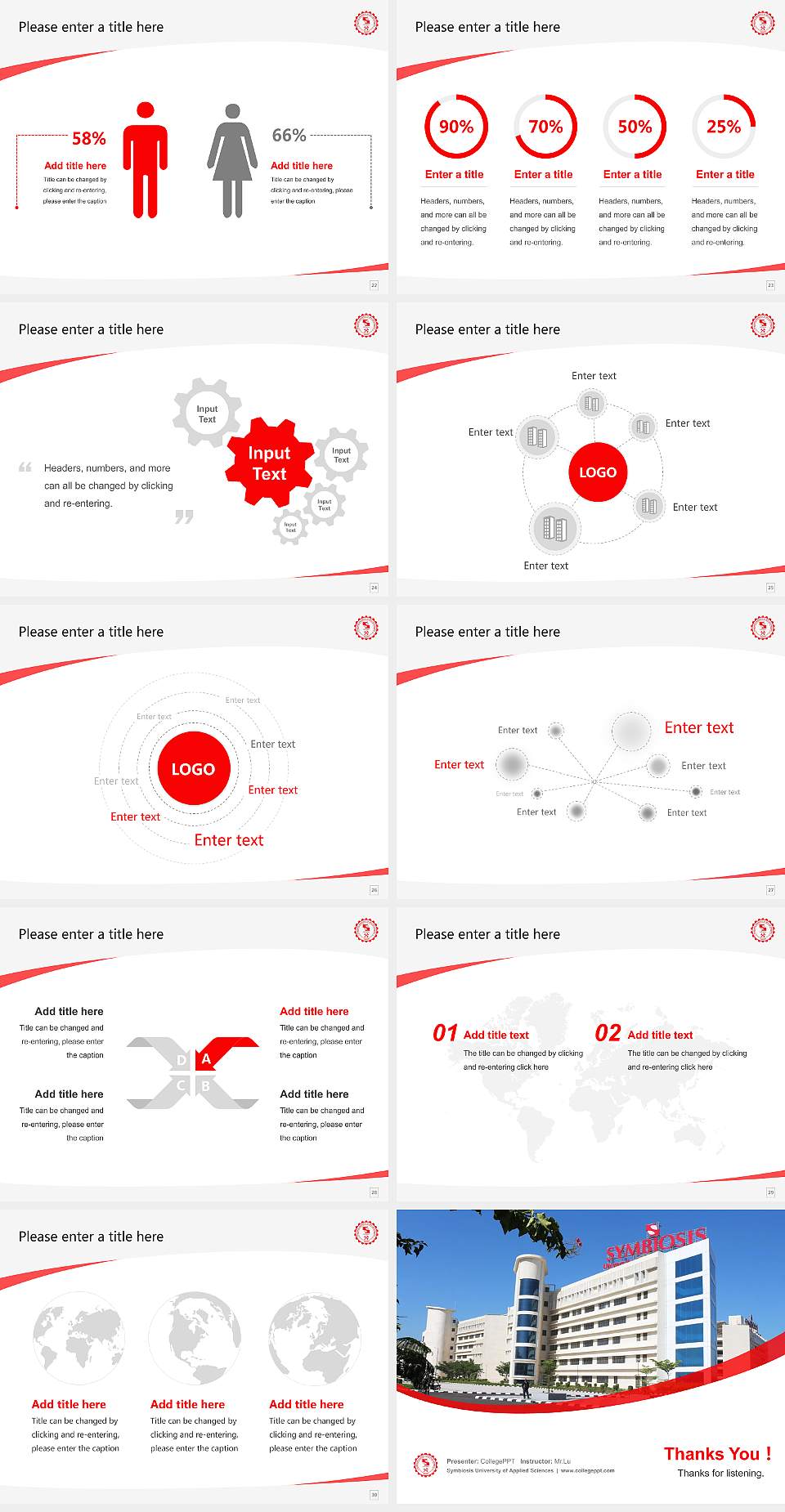 Symbiosis University of Applied Sciences Course/Courseware Creation PPT Template4:3 ratio PPT effect preview image4