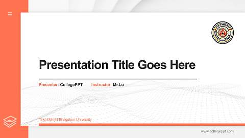 Tilka Manjhi Bhagalpur University Thesis Proposal/Graduation Defense PPT Template