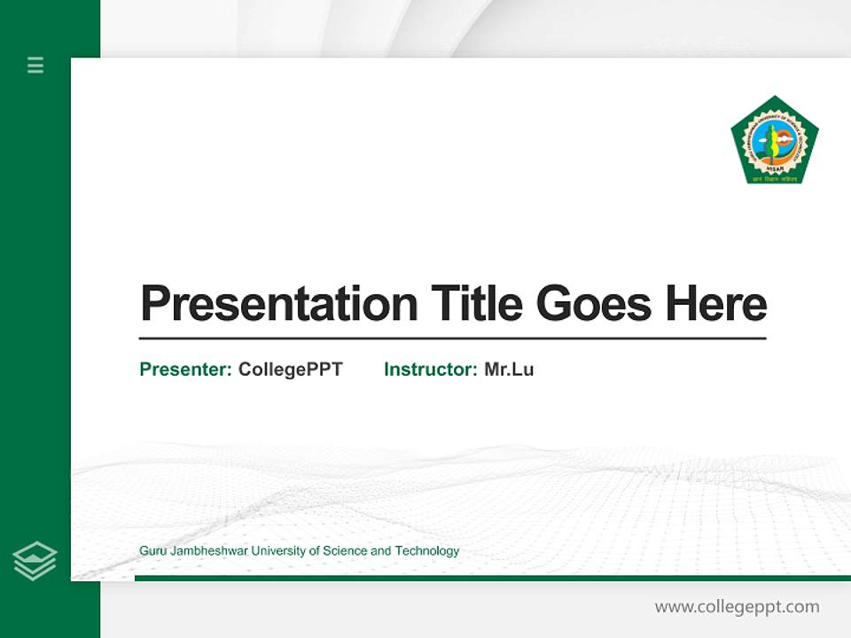 Guru Jambheshwar University of Science and Technology Thesis Proposal/Graduation Defense PPT Template4:3 ratio PPT effect preview image5