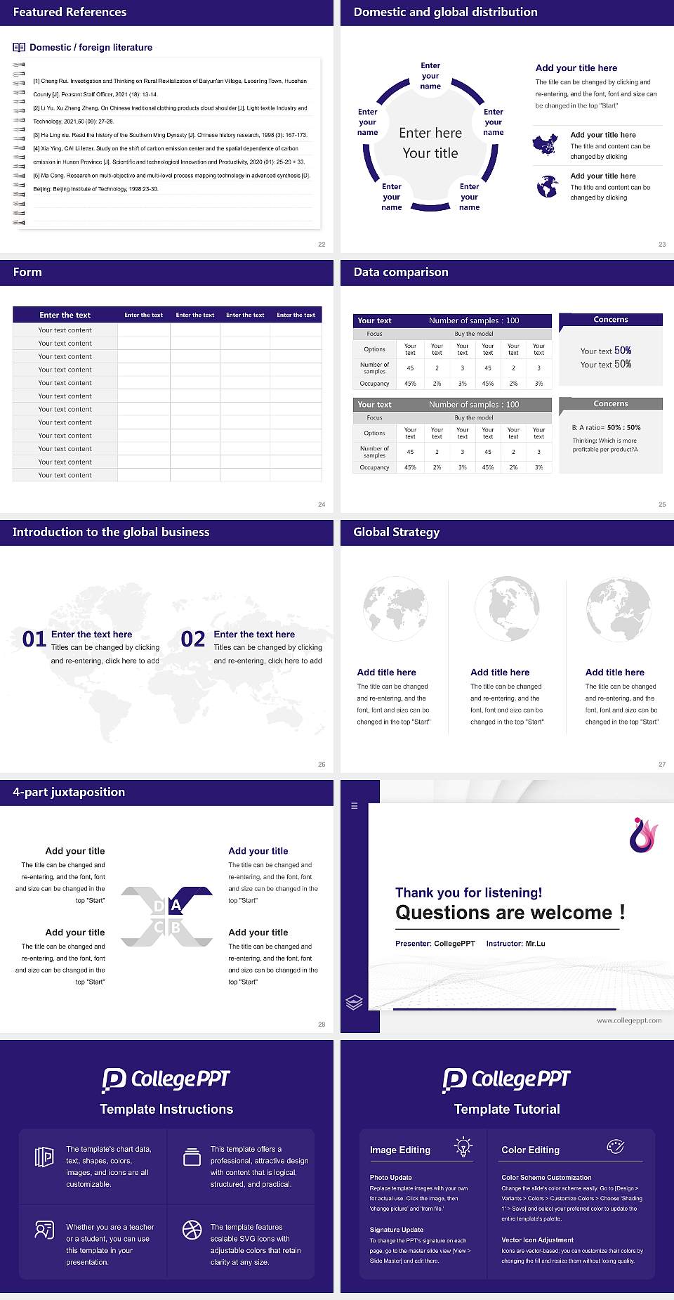 UKA Tarsadia University Thesis Proposal/Graduation Defense PPT Template4:3 ratio PPT effect preview image4