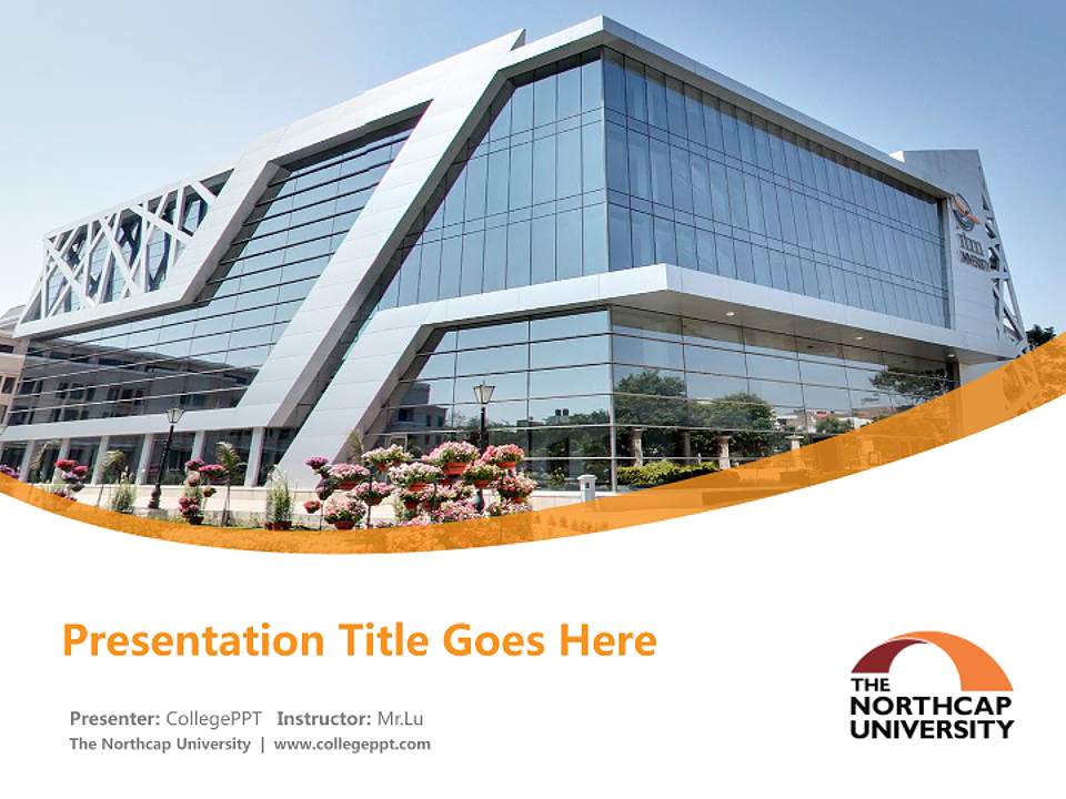 The Northcap University Course/Courseware Creation PPT Template4:3 ratio PPT effect preview image5