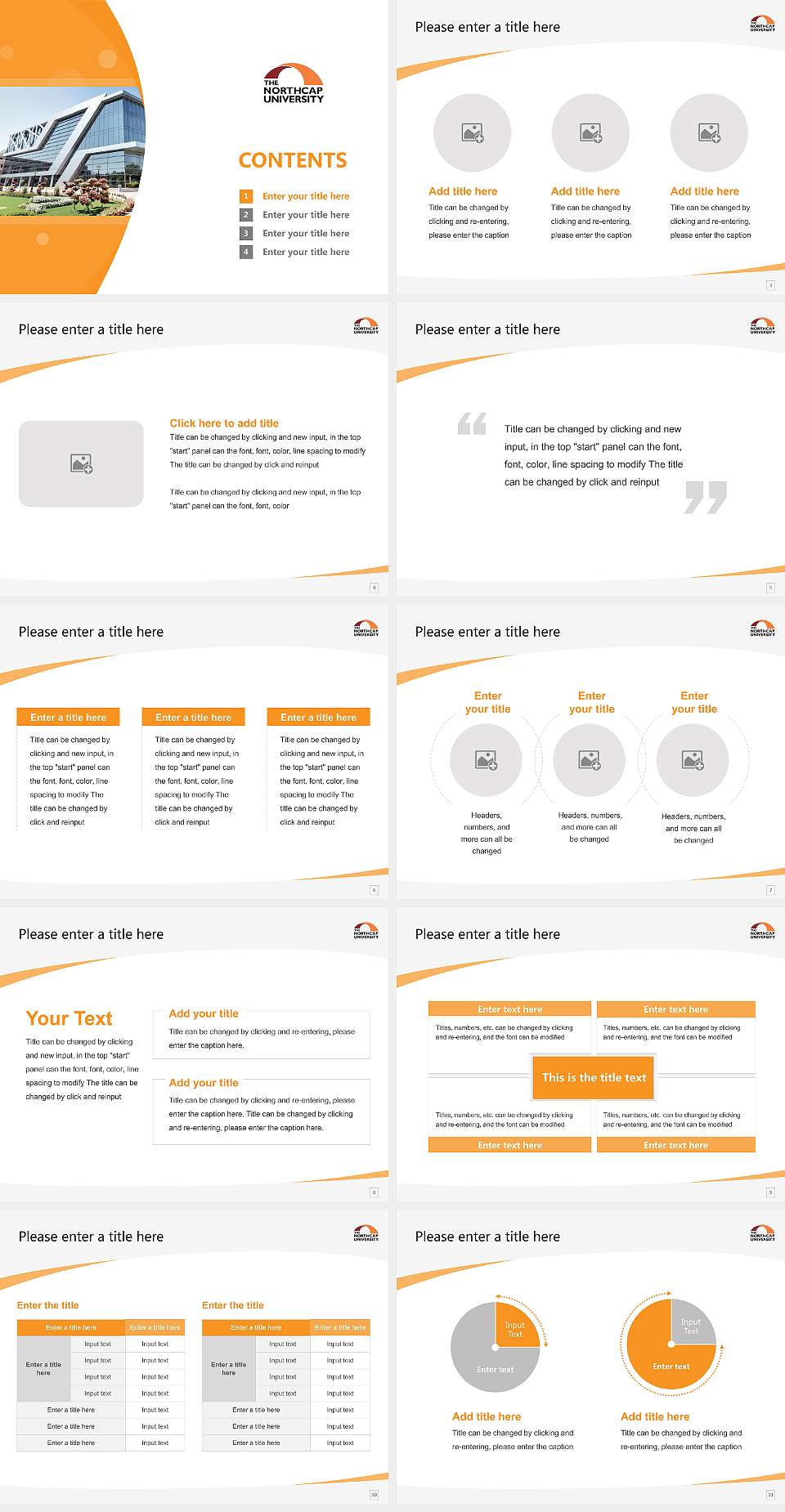 The Northcap University Course/Courseware Creation PPT Template4:3 ratio PPT effect preview image2