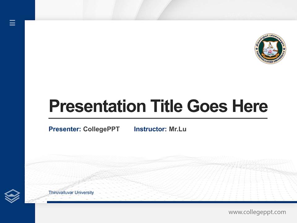Thiruvalluvar University Thesis Proposal/Graduation Defense PPT Template4:3 ratio PPT effect preview image5