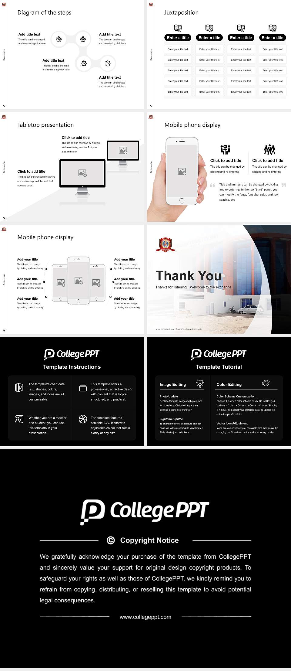 Swami Vivekanand University Competition/Entrepreneurship Contest PPT Template4:3 ratio PPT effect preview image9