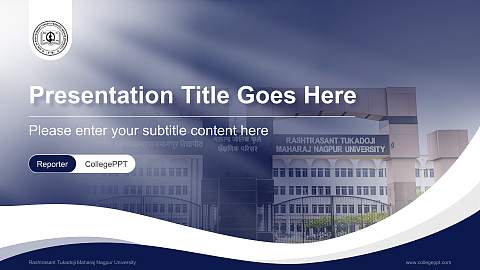 Rashtrasant Tukadoji Maharaj Nagpur University Lecture Sharing and Networking Event PPT Template