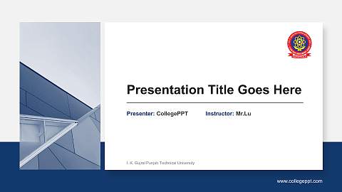 I. K. Gujral Punjab Technical University General PPT Template