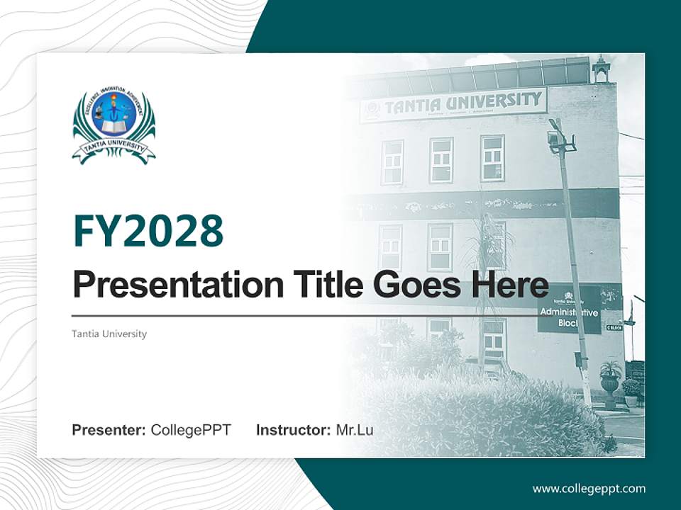 Tantia University Academic Presentation/Research Findings Report PPT Template4:3 ratio PPT effect preview image5