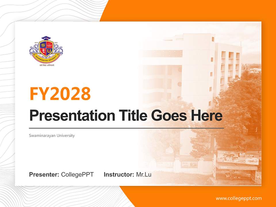 Swaminarayan University Academic Presentation/Research Findings Report PPT Template4:3 ratio PPT effect preview image5