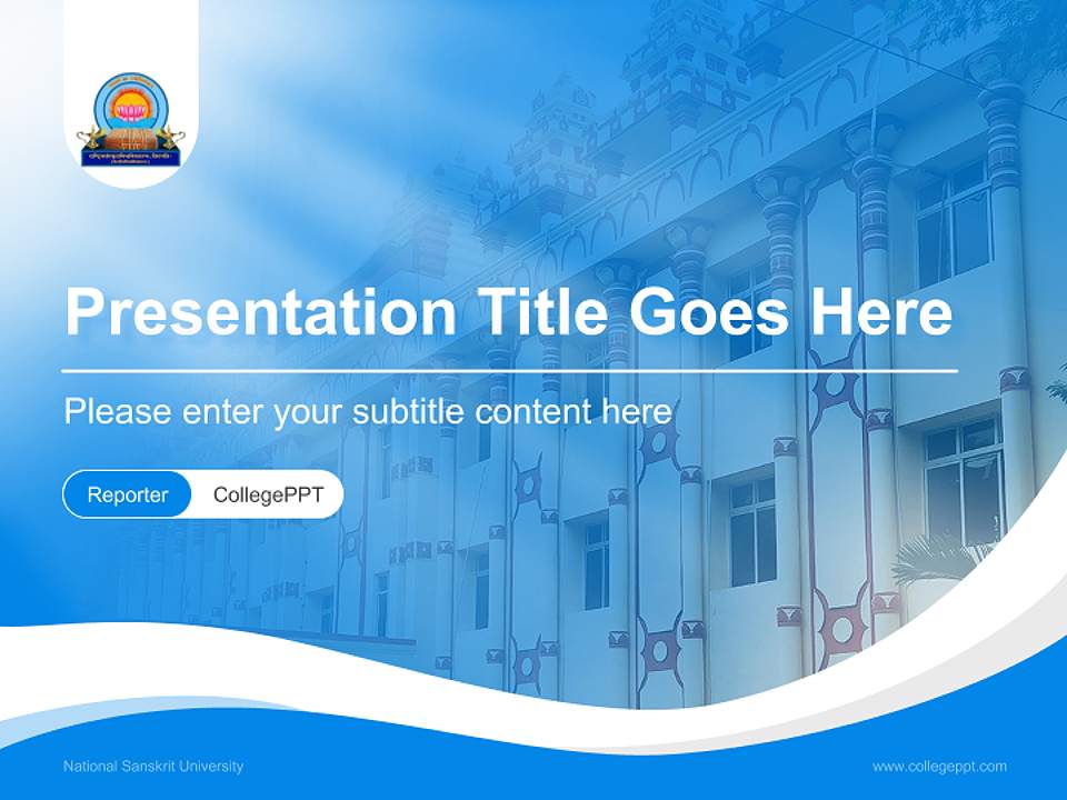 National Sanskrit University Lecture Sharing and Networking Event PPT Template4:3 ratio PPT effect preview image4