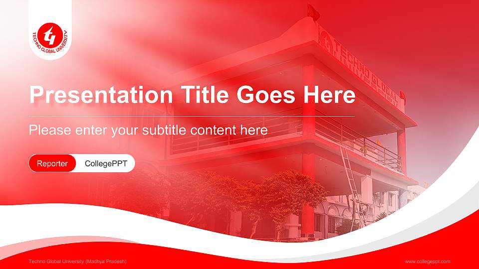 Techno Global University (Madhya Pradesh) Lecture Sharing and Networking Event PPT Template16:9 ratio PPT effect preview image
