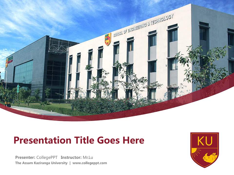 The Assam Kaziranga University Course/Courseware Creation PPT Template4:3 ratio PPT effect preview image5