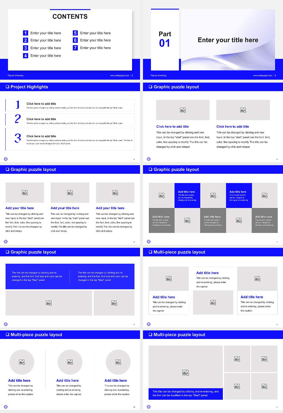 Tripura University General PPT Template16:9 ratio PPT effect preview image2
