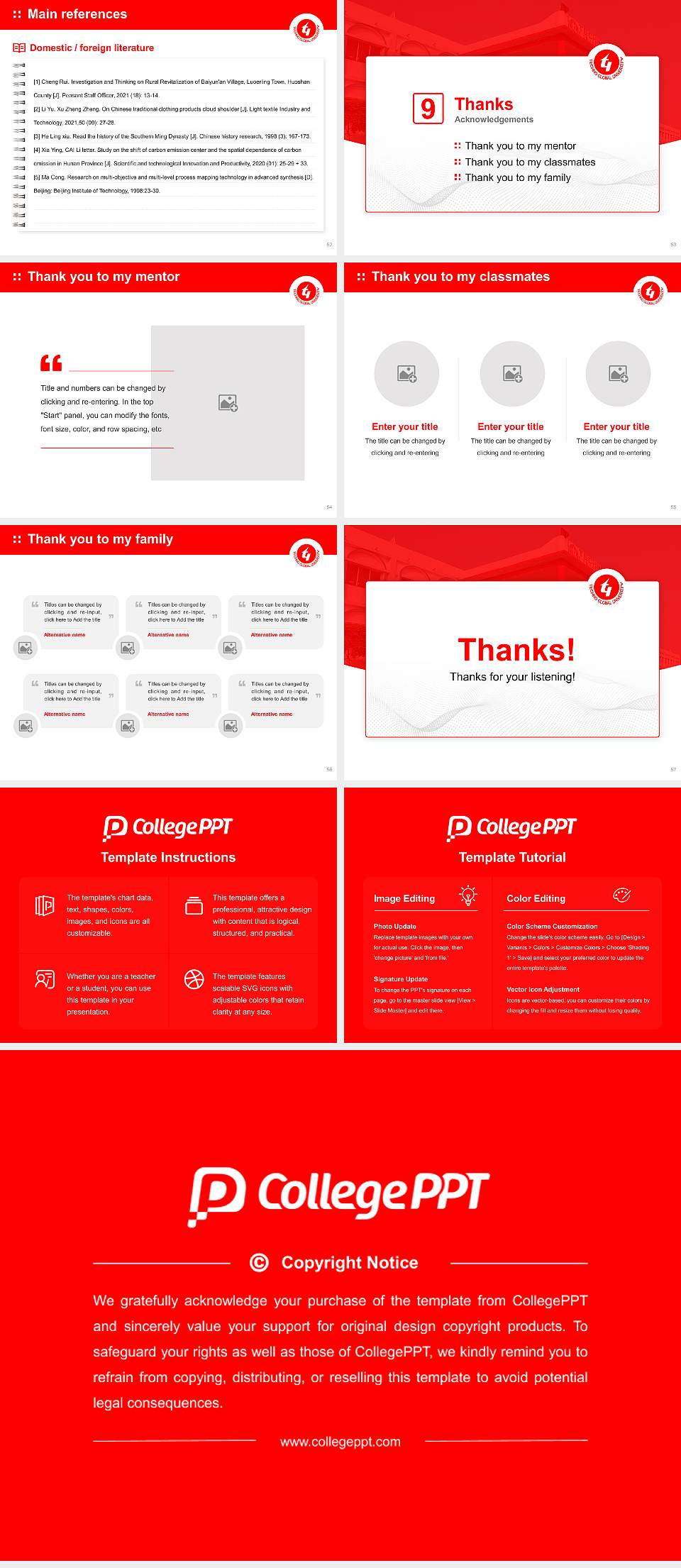Techno Global University (Madhya Pradesh) Graduation Thesis Defense PPT Template4:3 ratio PPT effect preview image7