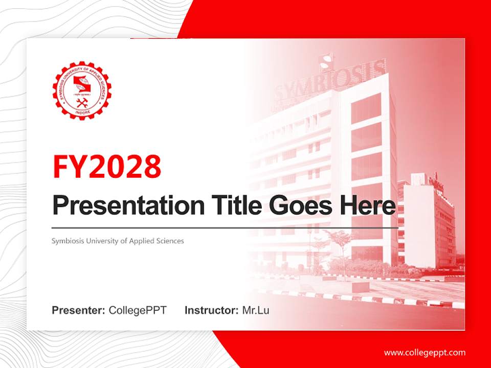 Symbiosis University of Applied Sciences Academic Presentation/Research Findings Report PPT Template4:3 ratio PPT effect preview image5