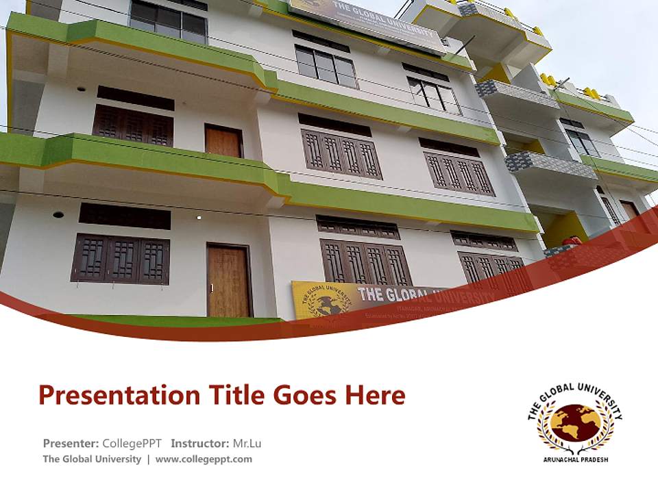 The Global University Course/Courseware Creation PPT Template4:3 ratio PPT effect preview image5