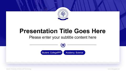 Islamic University of Science & Technology National Scholarship Defense PPT Template