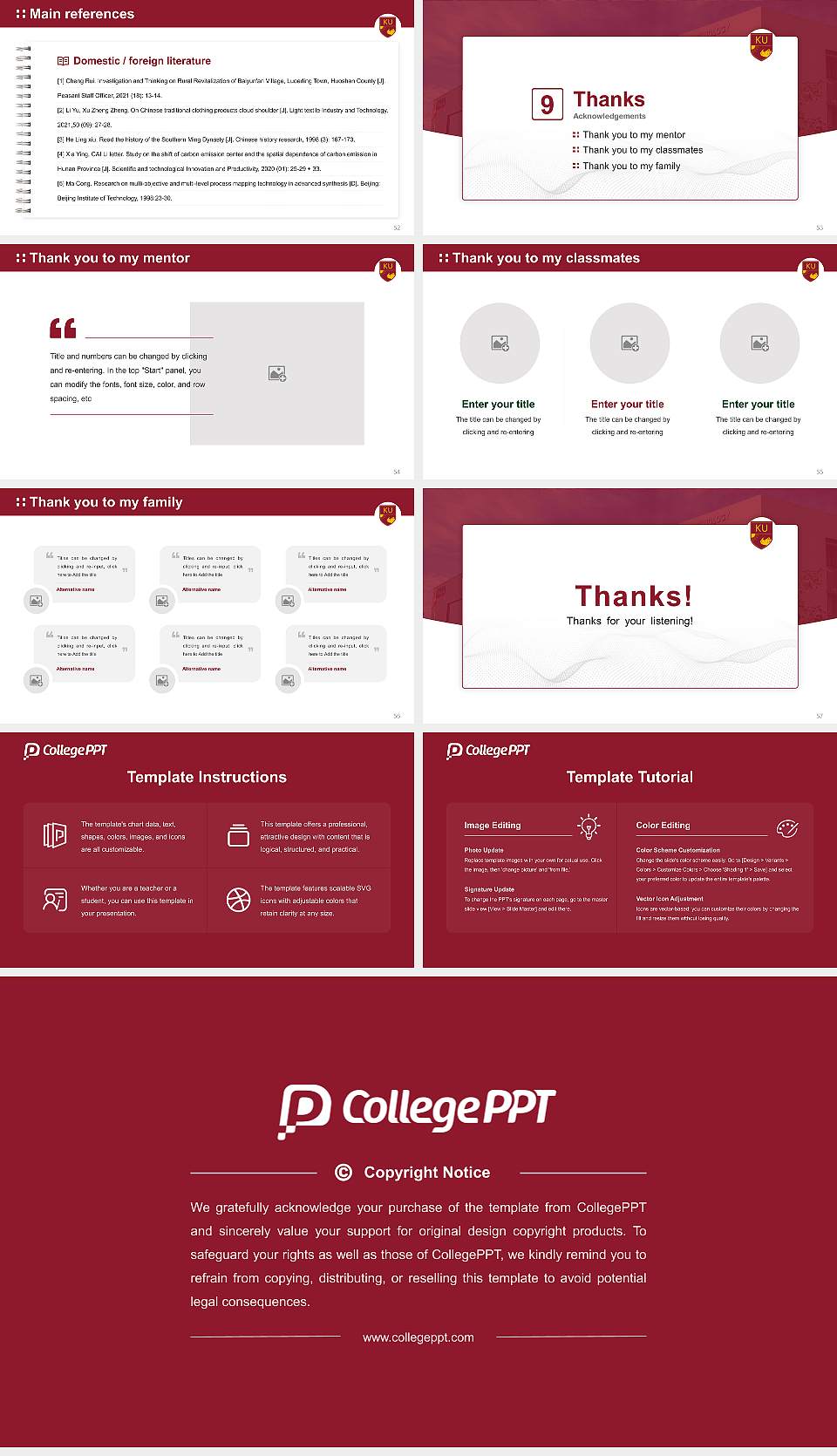 The Assam Kaziranga University Graduation Thesis Defense PPT Template16:9 ratio PPT effect preview image7