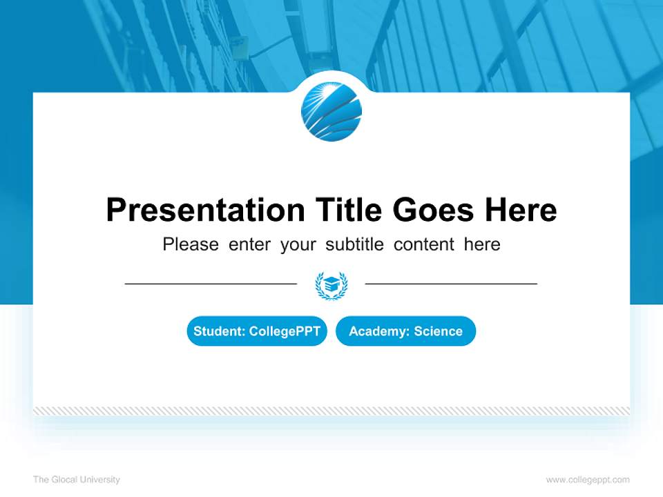 The Glocal University National Scholarship Defense PPT Template4:3 ratio PPT effect preview image4