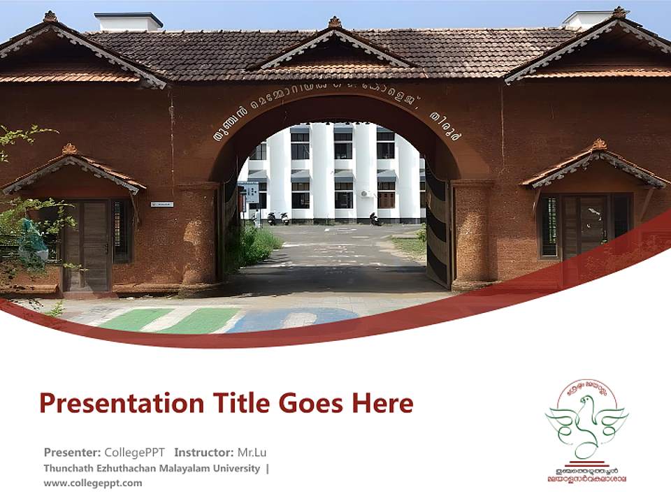 Thunchath Ezhuthachan Malayalam University Course/Courseware Creation PPT Template4:3 ratio PPT effect preview image5
