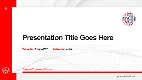 College of Engineering Roorkee Thesis Proposal/Graduation Defense PPT Template