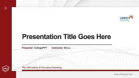 The LNM Institute of Information Technology Thesis Proposal/Graduation Defense PPT Template