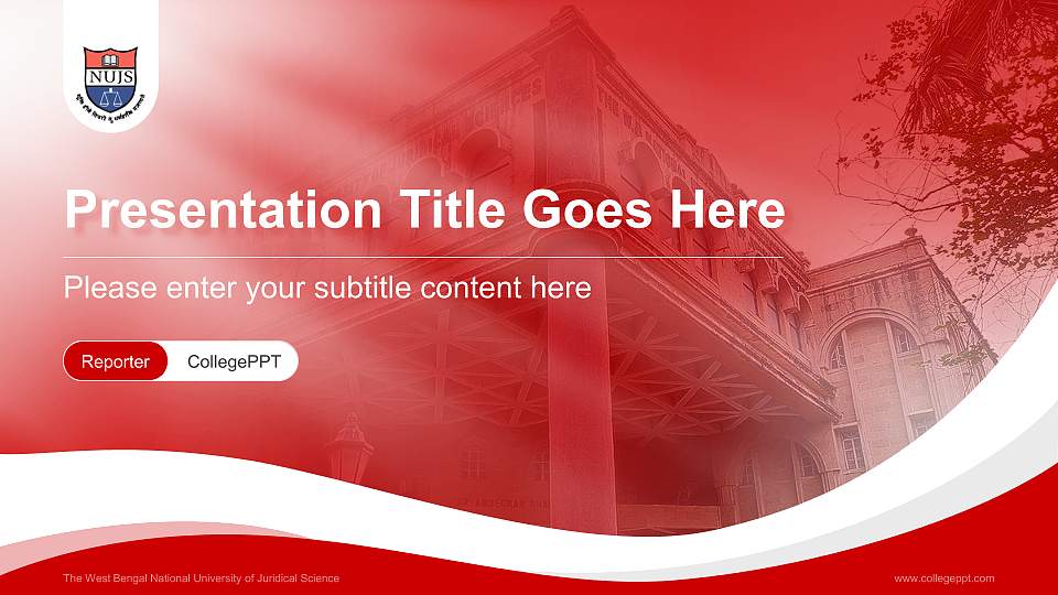 The West Bengal National University of Juridical Science Lecture Sharing and Networking Event PPT Template16:9 ratio PPT effect preview image