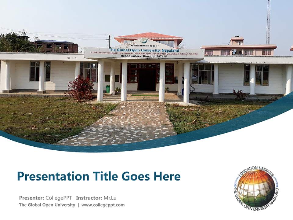 The Global Open University Course/Courseware Creation PPT Template4:3 ratio PPT effect preview image5