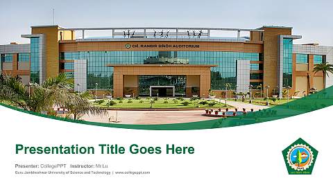 Guru Jambheshwar University of Science and Technology Course/Courseware Creation PPT Template
