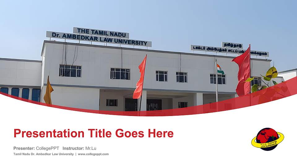 Tamil Nadu Dr. Ambedkar Law University Course/Courseware Creation PPT Template16:9 ratio PPT effect preview image