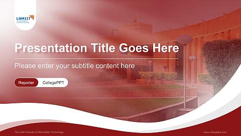 The LNM Institute of Information Technology Lecture Sharing and Networking Event PPT Template