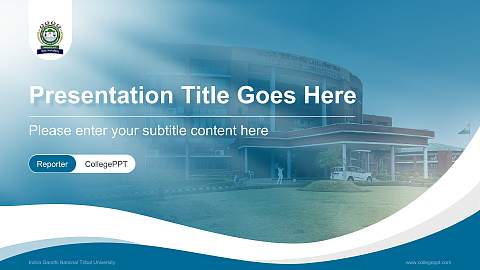 Indira Gandhi National Tribal University Lecture Sharing and Networking Event PPT Template