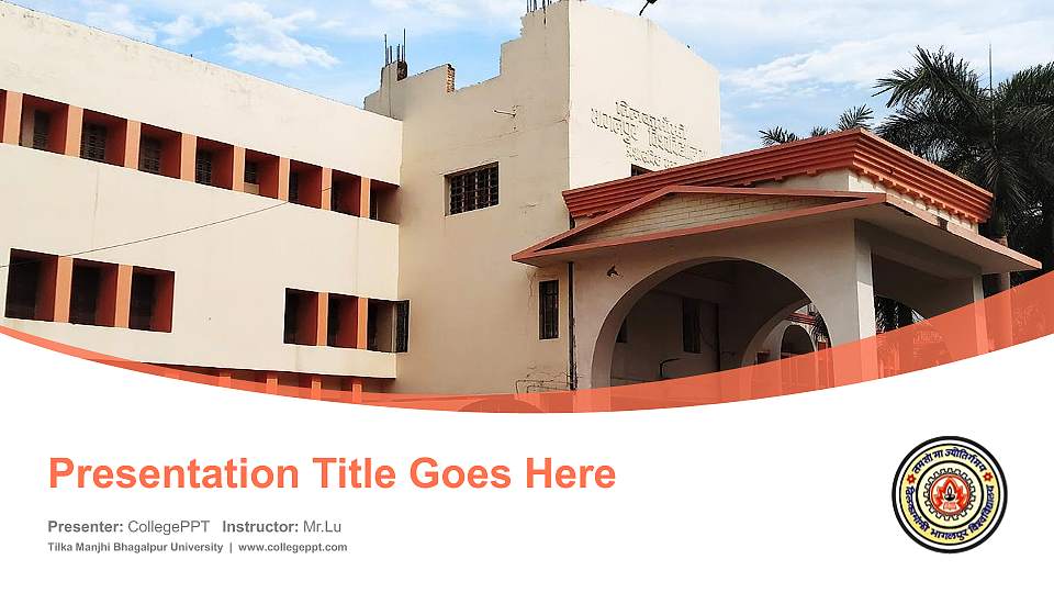 Tilka Manjhi Bhagalpur University Course/Courseware Creation PPT Template16:9 ratio PPT effect preview image1